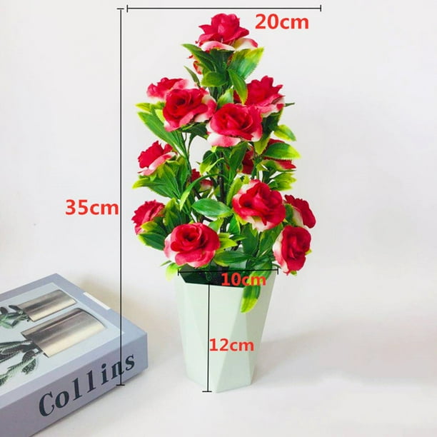 Outdoor Flower Fake False Plants Flowers Artificial Garden Decor With Pot~ Outdoor Flower Fake False Plants Flowers Artificial Garden Decor With Pot~